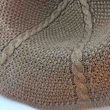 Load image into Gallery viewer, Summer Folded Knitted Bucket Hat for Women Brown/Cream/Black