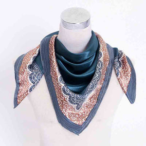 Blue/Coffee Bandana Scarves