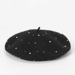 Fashionable and elegant wool women beret for winter and autumn