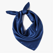 Load image into Gallery viewer, Fashionable Simple Natural Silk Bandana scarves Blue/White/Wine Red