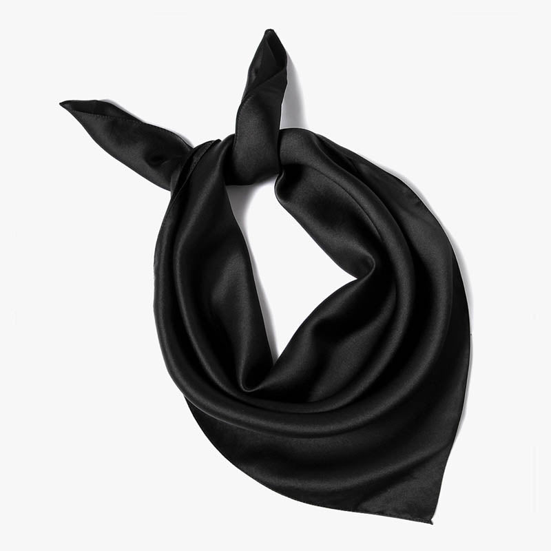 Black bandanas natural silk scarf for women birthday gift/anniversary gift