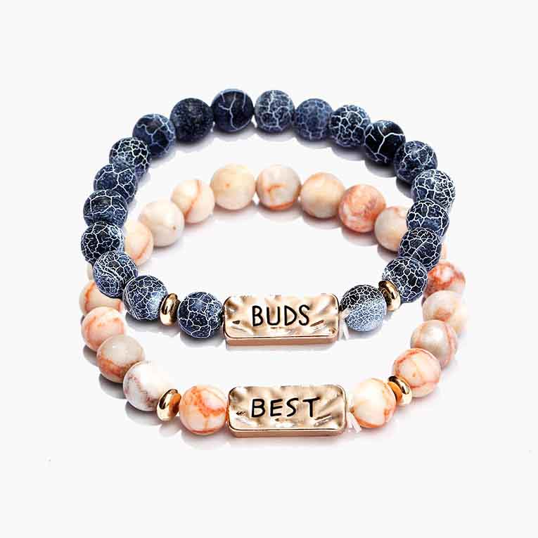 Handmade beaded bracelets for best buds friends