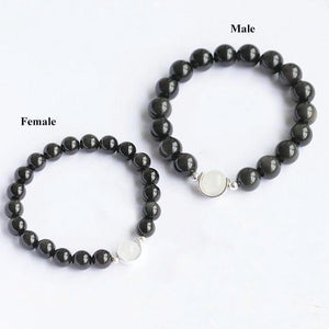 Gemstone beads bracelets for couples