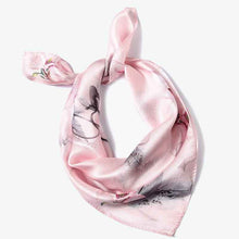 Load image into Gallery viewer, Women Beautiful Natural Silk Bandana Pink/Grey
