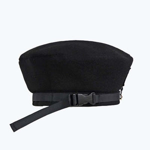 Women/Men Wool Black Beret Hat