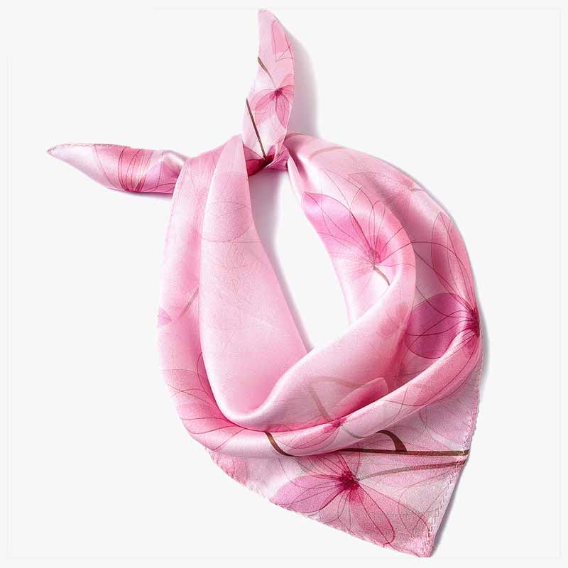 Women Beautiful Natural Silk Pink Bandana birthday gifts for women