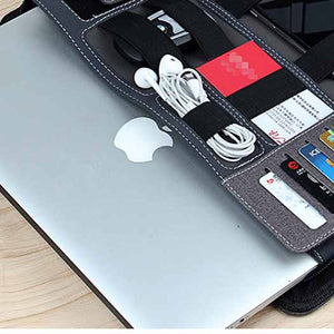 Functional Organizer Folio Leather Notebook with Charger Business Travel