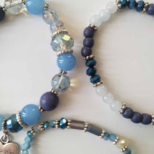 Load image into Gallery viewer, Blue Made With Love Beaded Bracelets