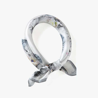 Elegant Natural Print Silk Bandana Women