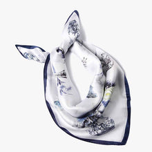 Load image into Gallery viewer, White bandana silk scarf birthday / anniversary gifts for women
