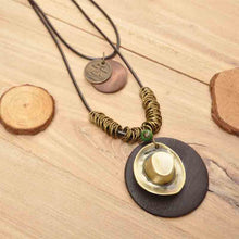 Load image into Gallery viewer, Retro Style Hat Pendant Necklace Coffee Green Black for girls and boys