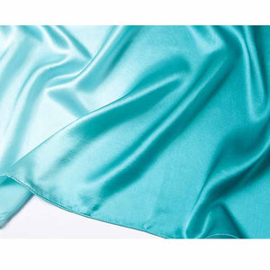 Fashionable Gradient Silk Bandana Scarves for Women Blue/Yellow