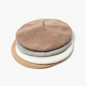 Fashionable and simple wool beret hats for men and women