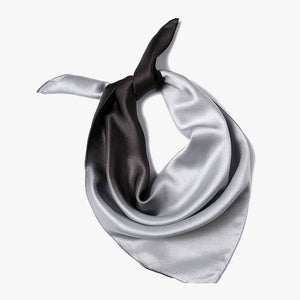 Gradient color black silk scarf bandanas for women birthday/anniversary gifts