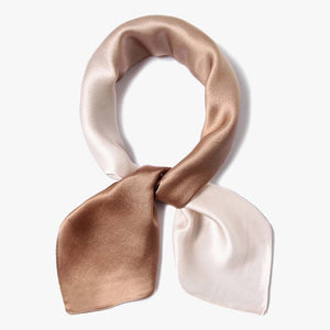 Gradient color coffee silk scarf bandanas birthday/anniversary gifts for women