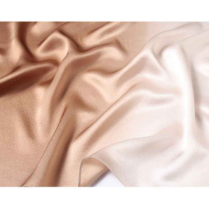 Fashionable Gradient Color Silk Bandana Scarves for Women Black/Coffee