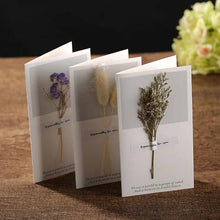 Load image into Gallery viewer, Dried Flowers Birthday Thank You New Year Love Cards for your love girl friend boy friend family and friends