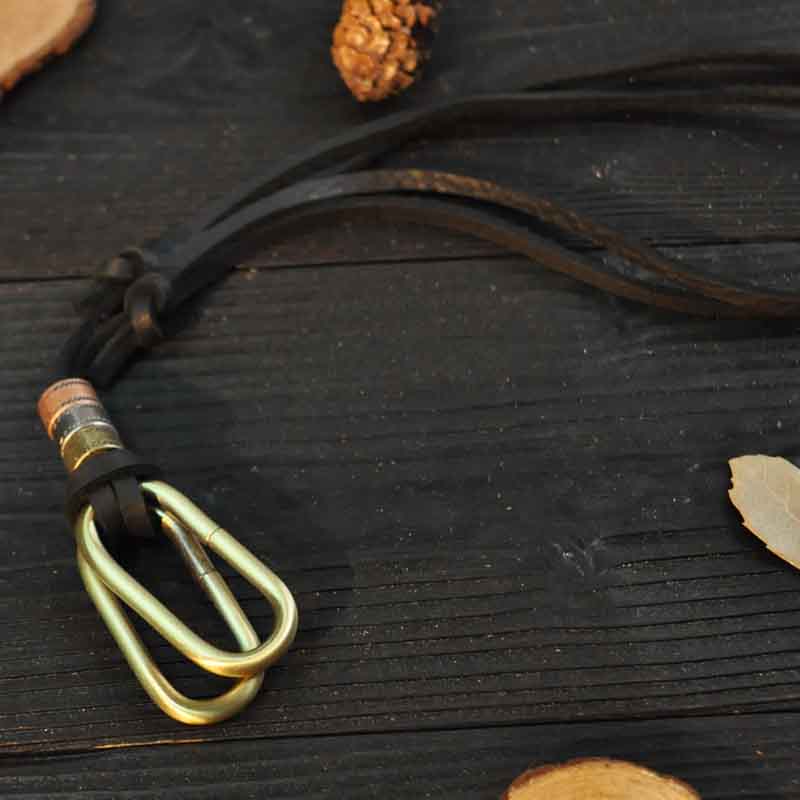 Retro Style Adjustable Real Leather Cord Necklace Black Brown