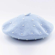 Load image into Gallery viewer, Pearl Wool Beret Hats for women