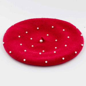 Pearl Beret Hats for Women 6 Colors