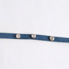 Load image into Gallery viewer, 3 Diamonds Denim Choker For Girls