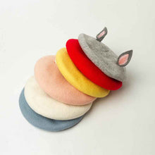 Load image into Gallery viewer, Handmade Parent-Child Wool Beret with Cute Ears