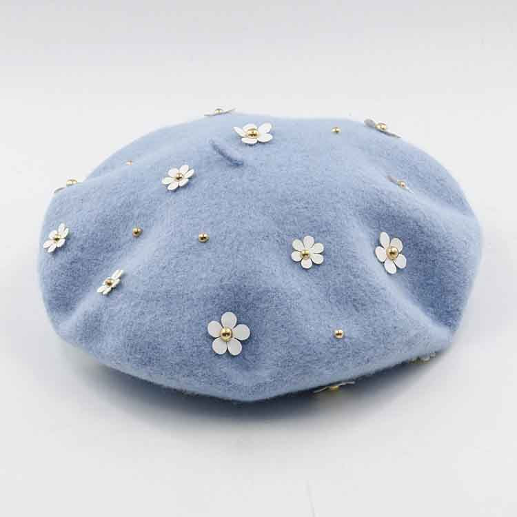 Cute Little Flowers Wool Berets Hats