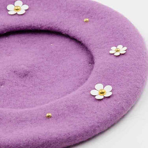 Cute Little Flowers Wool Berets Hats