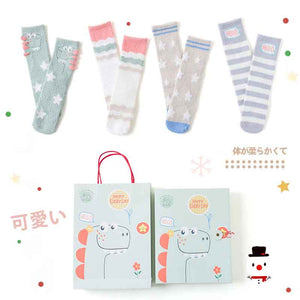 Dinosaur Coral Velvet Socks for Parents&Kids
