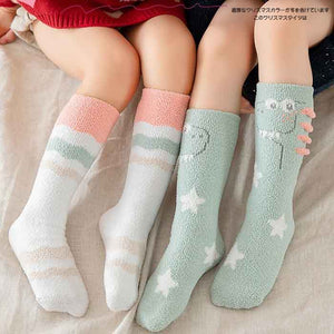 Dinosaur Coral Velvet Socks for Parents&Kids