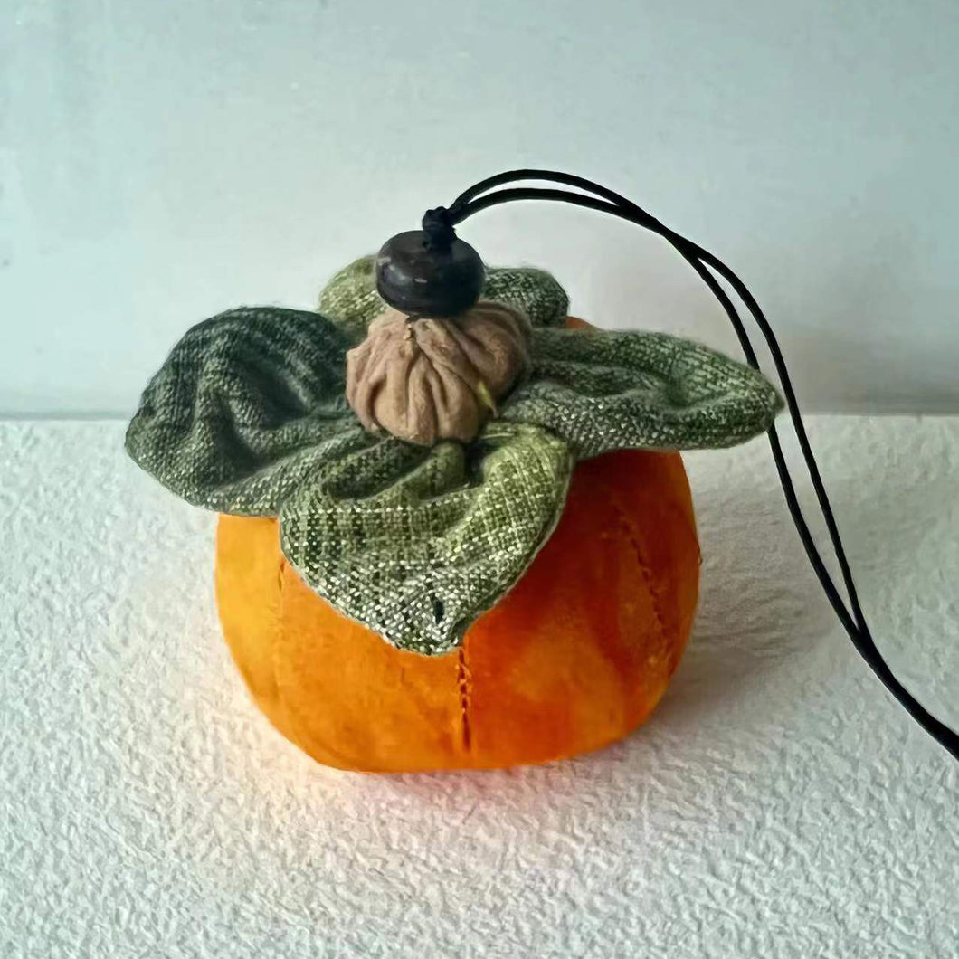 Persimmon Pendant Handcrafted Sewing Charm Ornaments for Wallet/Phone